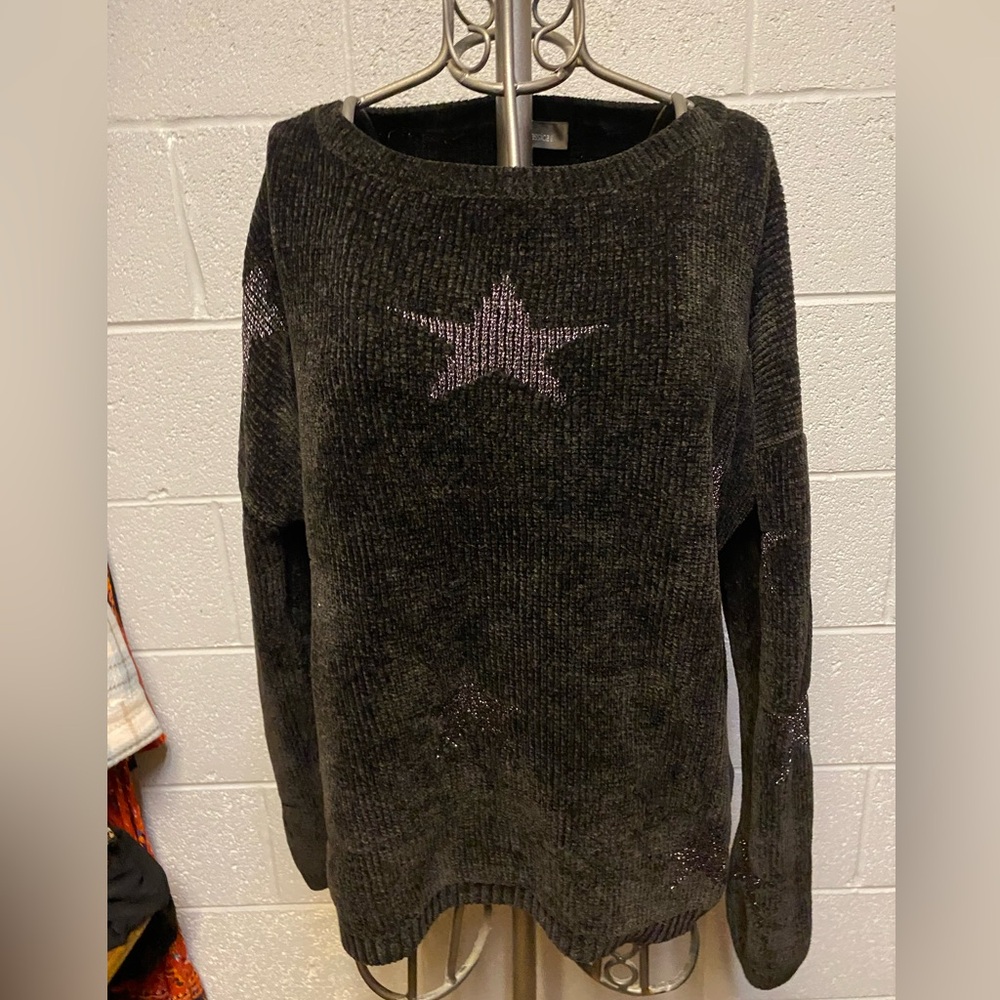 Black Sweater with Star Design